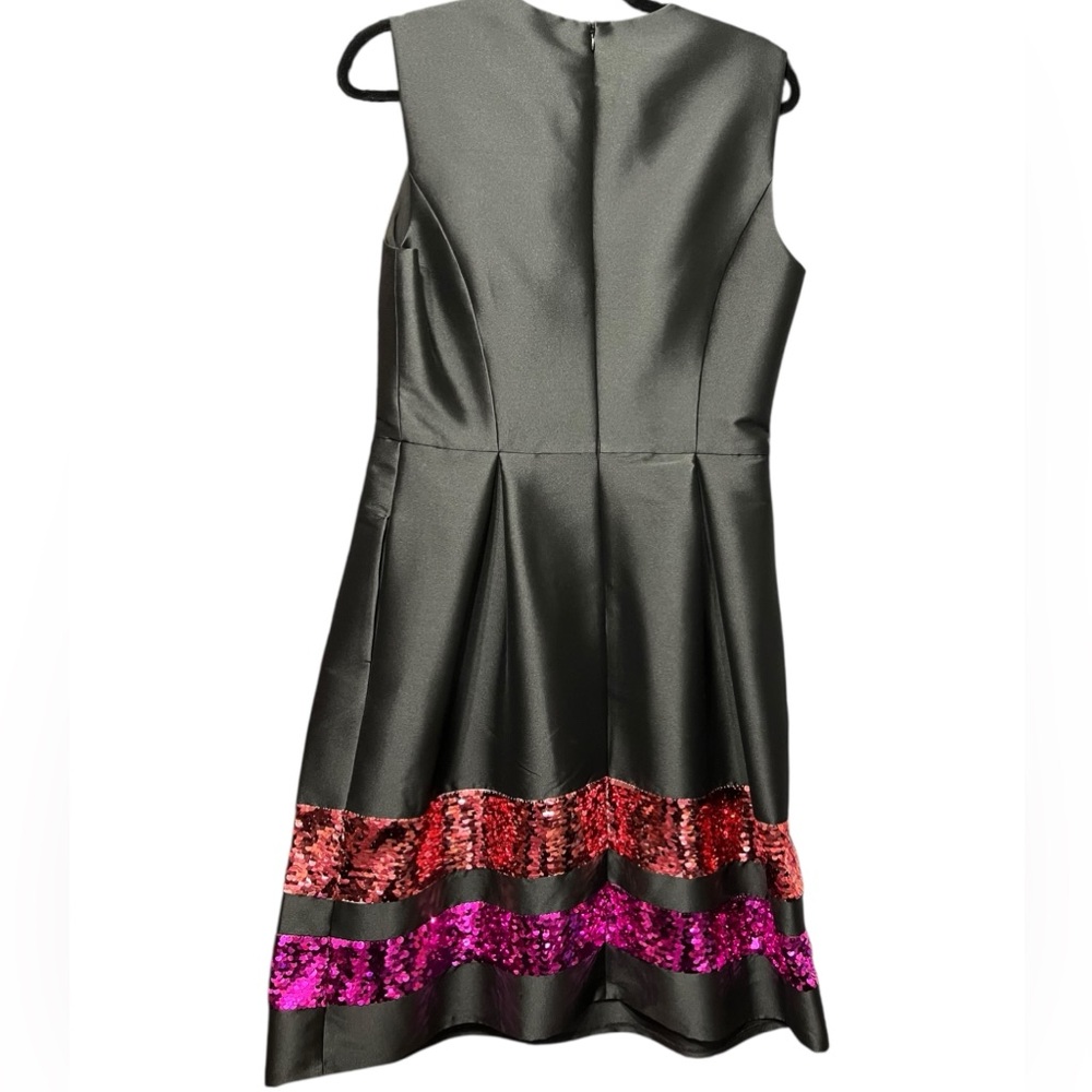 Sachin & Babi Sila Black A-Line Sateen Sequin Cocktail Formal Event Dress - Picture 2 of 7